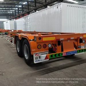 3 Axles 50 Tons 40FT Container Chassis Semi Trailer thumbnail-5