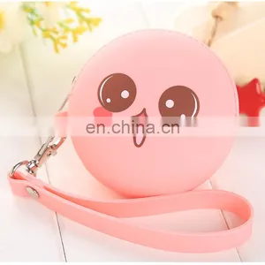 Round Mini Coin Wallets Earphones And Coin Key Assort Storage Bags Fashion Women Silicone Purse thumbnail-6