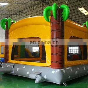 Entertaining Module Commercial Inflatable Dinosaur Rain Forest Jumpy Bouncer House , Inflatable Bouncy Castle For Kids thumbnail-4