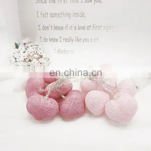 Heart Cotton Ball String Lights Fairy Lights Wedding Party Decor Lamp thumbnail-6