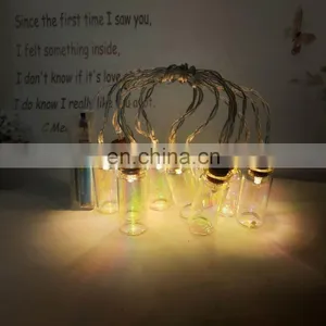 Wholesale High Quality Holiday Decoration Grass Bottle Battery Operated Led Wishing Bottle String Fairy Light For Party Home thumbnail-1