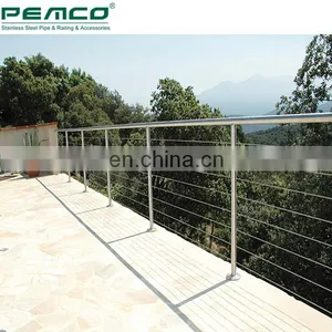 Outdoor Deck Powder Coating 316 Stainless Steel Black Staircase Designs Cable Railing Kit System thumbnail-7