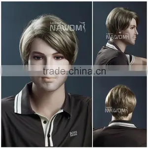 W3540 Malaysian Top Men Cool Boy Cut Human Hair Wigs thumbnail-1