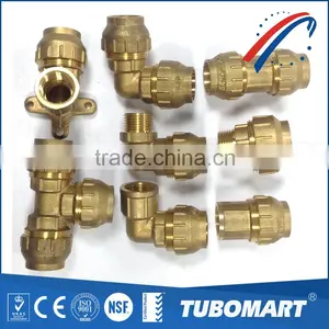 2016 Female / Equal Straight DZR Brass Screw Fittings for PE Pipes thumbnail-6
