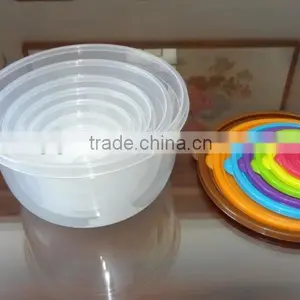 Hot Selling 7 Pcs Set Round Plastic Food Storage Container / Food Storage Box thumbnail-3