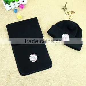 2016 New Fashion Two-pieces Poral Fleece Hat & Scarf Sets thumbnail-3