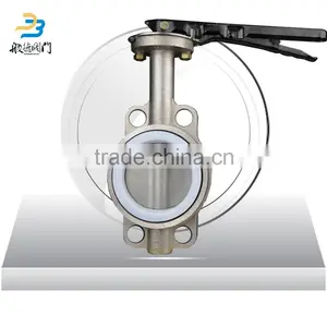 2016 DN200 Stainless Steel Online Shopping Wafer Butterfly Valve With Pin thumbnail-3