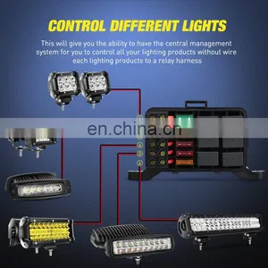Automatic Dimmable ON-Off LED 6 Gang Switch Panel Relay System Circuit Control Box for Car Accessories thumbnail-5