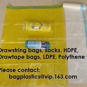Heavy Duty Biodegradable Drawtape, Plastic Drawstring Heavy Duty Garbage Trash Roll Bag,closure Drawtape Bag for Garbage thumbnail-1