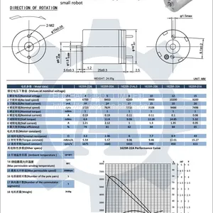 1625R 16 mm Micro Coreless Brush dc Electric Motor thumbnail-2