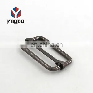 China Wholesale Metal D Ring O Ring Adjustable Center Bar Buckle Slide Metal Buckle For Belt thumbnail-5