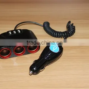 DC 12-24V Car Cigarette Lighter Plug With 3 Power Socket and 3 USB Ports thumbnail-2