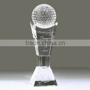 Crystal Golf Clubs Trophy Awards Wtihe Base thumbnail-1