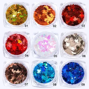 Hot Nail Accessories Autumn Net Red Fantasy Colorful Gradient Maple Leaf Thin Slice Trendy Bottled Nail Sequins thumbnail-2