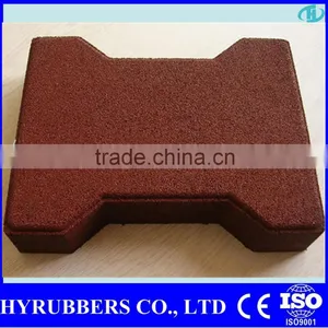 Recycled Floor Mat Dog Bone Interlock Rubber Pavers thumbnail-2