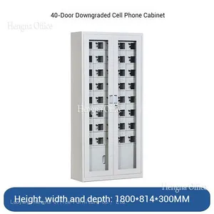 Commercial Phone Charging Station With Ventilation System - Secure Mobile Device Locker for Public Places Banks thumbnail-3