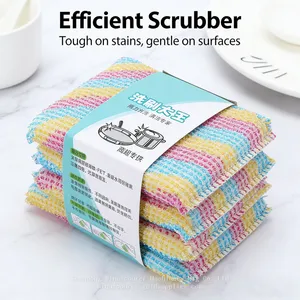 Colorful Absorbent Sponges Dual Sided Dish Sponges for Grease & Grime Removal thumbnail-3