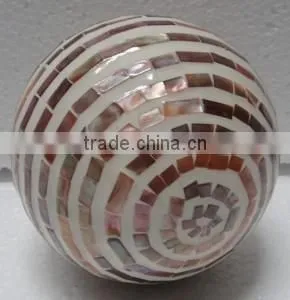 High Quality Best Selling Eco Friendly Natural Mother of Pearl Round Decor Ball From Vietnam thumbnail-1
