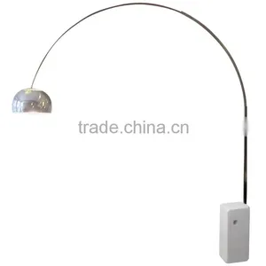Achille Castiglioni Large Floor Lamp,Rectangular Marble Base thumbnail-2