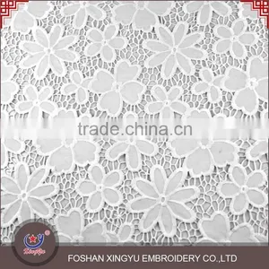 Economical Custom Design Wholesale Qmilch Embroidery White Lace Fabric Tops for Women thumbnail-3