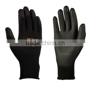 Nylon Grey pu Coated Gloves/ PU Coated Working Gloves thumbnail-5