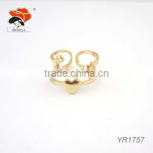 Gold Plating Two Layer Sweet Love And Heart Shaped Favourite Ring thumbnail-1