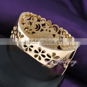 New Products 2016 Cuff Bracelet Leopard Design Crystal Gold Filled Buckle Bangle thumbnail-3