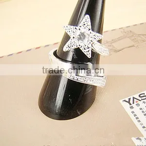 New Arrival Unisex Korea Jewelry Copper Plated With Silver Shape Star Series Ring With High Quality thumbnail-5
