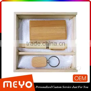 Custom Manufacturer Wood Keychain With Pen Gift Set thumbnail-1