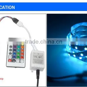 DC12V 24 Keys IR Remote Controller for SMD3528 SMD5050 RGB LED Strip LED Lights With RGB Control Bo Dimmer RGB Controller thumbnail-5