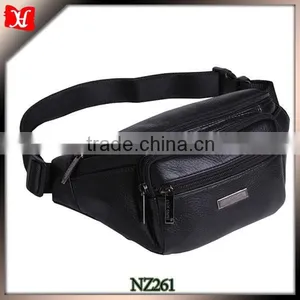 Gentalmen Waterproof Leather Waist Bag Tote Bag Sports Chest Pouch Bag thumbnail-1