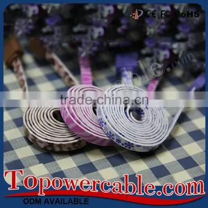 Painting Fast Charger Flat Micro Usb Power Cord Data Cable For Samsung S7 S7 Edge thumbnail-2