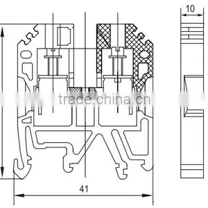 SEK-10 Brass Screw Din Rail Terminal Block thumbnail-6