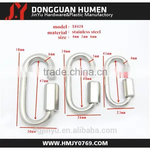 Stainless Steel Carabiner/quick Link/stainless Steel Quick Link for Outddor Hiking thumbnail-1