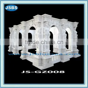White Natural Stone Gazebo Wedding Decorations thumbnail-1