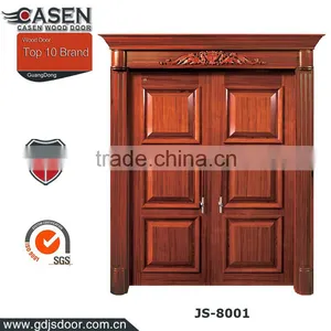 Double Door Teak Wooden Main Door Design thumbnail-1