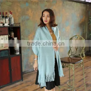 Custom Made Cotton Voile Big Suqare Shawl Scarf for Ladies thumbnail-4
