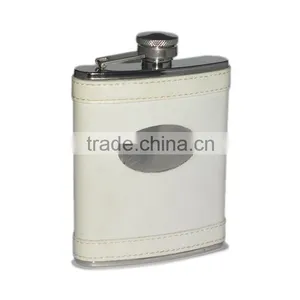 Wine Goblet Stainless Steel Leather Hip Flask Gifts Wedding thumbnail-2