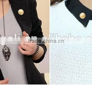 Two-double Alloy Pearl Brooch Fashion Clip for Clothes thumbnail-5
