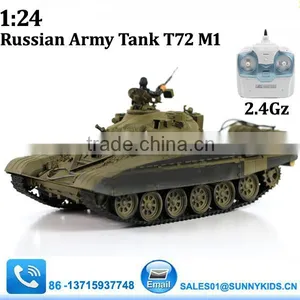 2.4G rc Airsoft Tank 1:24 rc Tank T72 VS Tank With Shooting BB Russian Tank T72 M1 thumbnail-2