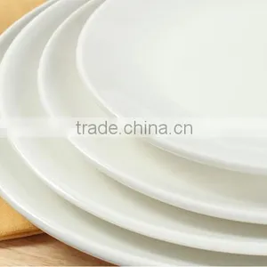 Pure White Circular Hotel Plate Beefsteak Plate Ceramic Tableware HY1671501 thumbnail-5