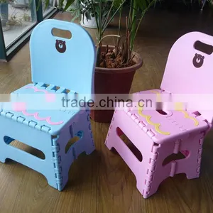 2016 New Design Plastic Kids Plastic Folding Stool With Backrest thumbnail-1