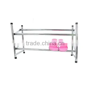 Multipurpose Flexible Floding Metal Wire Stainless Steel Iron Tubes With Plated Shoe Rack Shoe Shelf for Cabinet for Living Room thumbnail-1