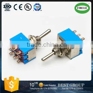 MTS-302 Miniature Toggle Switch, Mini ON-ON 3PDT 9P Toggle Switch (FBELE) thumbnail-1
