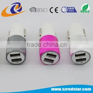 5V2.4A Universal Lipstick Metal Usb Portable Car Mobile Charger thumbnail-3