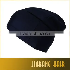 2016 Hot Selling Stretch Spandex Dome Cap Net Dome Cap Black Color Wig Cap thumbnail-1