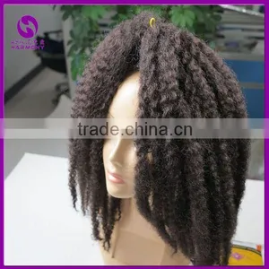 Wholesale 7Colors Optionals 20" Long Two Tone Ombre Afro Twist Kinky Curl Marley Hair Braid Extensions thumbnail-4