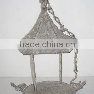Metal Oval Hanging Bird Feeder W/chain thumbnail-1