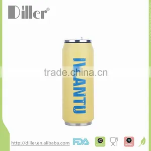 OEM ODM Private Label Water Tumbler With Straw Cola Shape Bottle Thermos Water Heater thumbnail-1