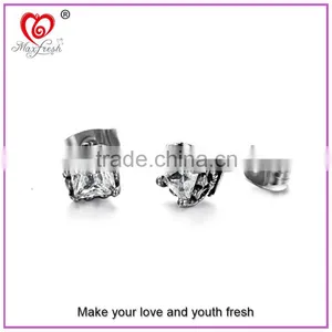 316L Stainless Steel Earrings Fancy Earring Stud Wholesale Tiny Cool Latest Fashion Women Stainless Steel Earring 2015 thumbnail-2